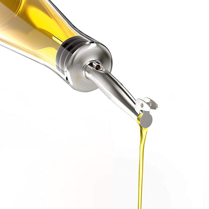 Axe Sickle 2 Pcs Stainless Steel Speed Pour Spouts, Olive Oil Dispenser Spout for 3/4" Bottle Mouth, Flip Top