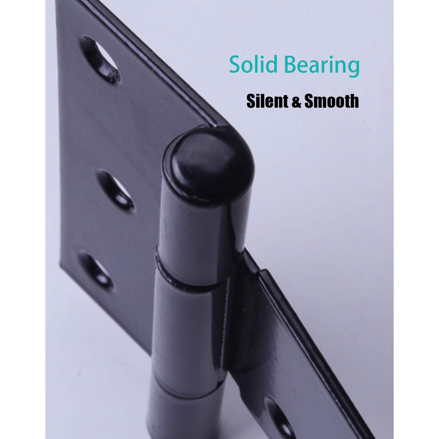 HLMOptimo Heavy Duty T Hinge Tee Hinge T Strap Hinge Shed Hinge Gate Hinge Barn Hinge Fence Hinge Door Hinge Wrought Rustproof All Size Black (6 pcs, 6 inch