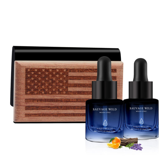 AirPurelle Car Air Freshener with Woody Citrus Scent-90+ Days Long Lasting