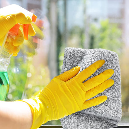 HAOBAOBEI Kitchen Cloth Dish Towels (12 Pack), Premium Dishcloths, Super Absorbent Microfiber Cleaning Cloth, Nonstick Oil Washable Fast Drying Dish Rags for Washing Dishes (Grey)