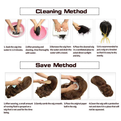 Baruisi Mens Wig Brown Long Straight Synthetic Cosplay Halloween Hair Wigs for Fancy Dress