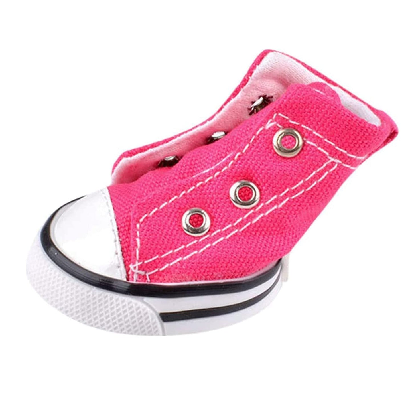 BESUNTEK Pet Dog Shoes, Puppy Canvas Sport Shoes Sneaker Boots, Non Slip Causal Shoes Dog & Cat Paw Protective Cover for Outdoor Walking, Sports and Hot Pavement, 4pcs