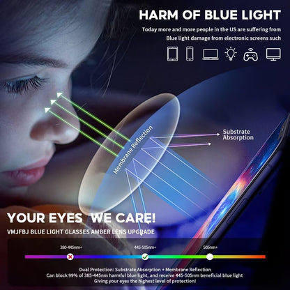 Blue Light Blocking Glasses For Men/Women Anti-Fatigue Computer Monitor Gaming Improve Sleep Reduce Eye Strain Gamer Glasses