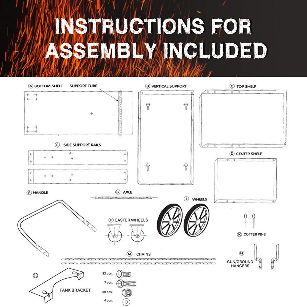 Hot Max WC100 Welding/Plasma Cutter Cart