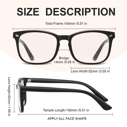 hunsquer Blue Light Glasses for Woman/Men Computer Blue Light Glasses