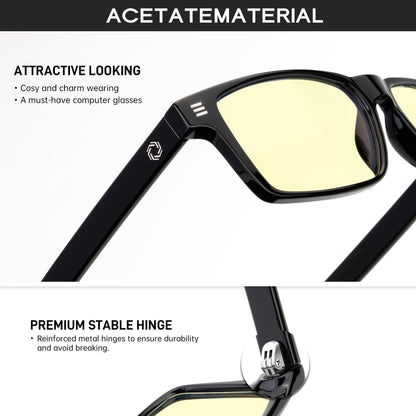 ANYLUV Blue Light Glasses for Men & Women, Lightweight Stylish Blue Light Blocking Glasses, Eye Strain Relief Eye Protection