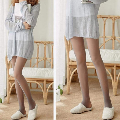 IZYJOY Women Warm Fleece Lined Sheer Thick Tights, Thermal Translucent Pantyhose, Winter Stretchy High Waist Slim Leggings