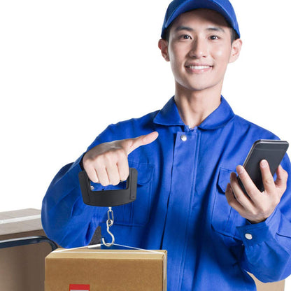 AFUNTA 50Kg 10g Luggage Weight Scale, LCD Luggage Scale Travel Digital, Fish Scale, Home Electronic Portable Hanging Weight Hook Travel Luggage Scale