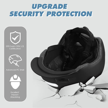 Bike Helmet, Shinmax Adult Cycling Helmet with USB Rechargeable LED Front and Back Light Bicycle Helmets for Men Women (Black, Large)