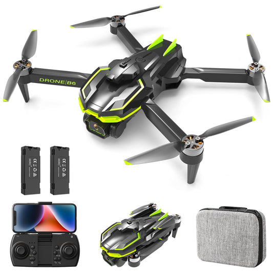 HONIVON Drone with Camera 1080P HD for Beginners, Brushless Motor Drone with 45 Mins Long Flight Time Altitude Hold Obstacle Avoidance RC Quadcopter Toys Gifts For Kids Adults, Green