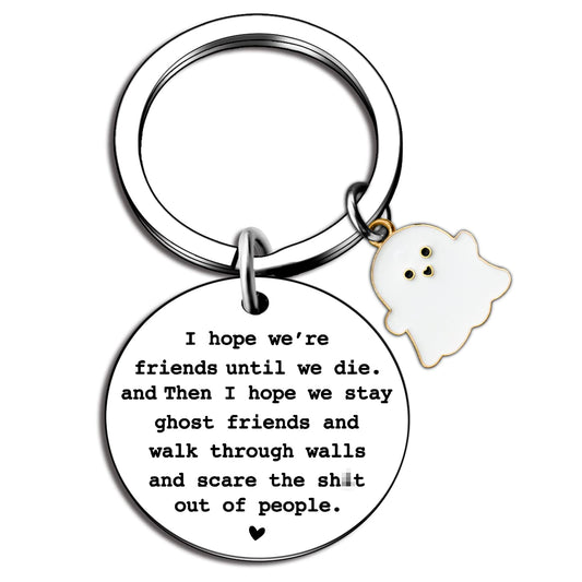 igvean Best Friend Keychains Long Distance Friendship Gifts for Women Friends Funny Birthday Gift for Friends Christmas Halloween Gifts for Friend Classmates