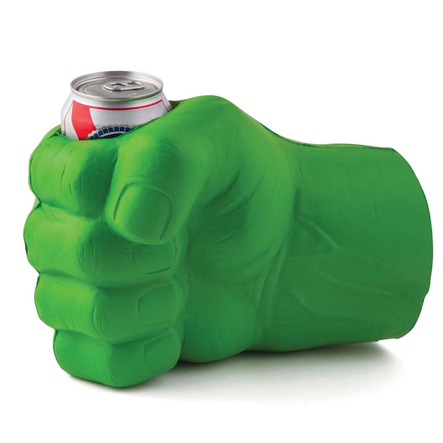 BigMouth Inc Foam Drink Kooler, Soft Sided Beer Cooler, Portable Party Beverage Holder for Soda Cans, Funny Can Cooler - The Green Beast Giant Fist
