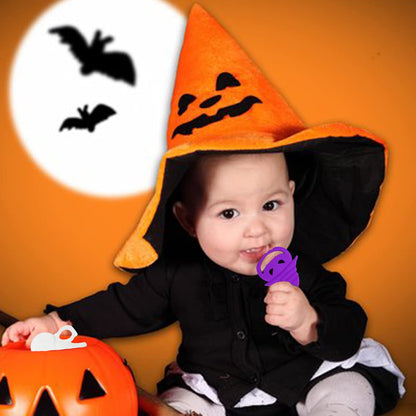 Anditoy 4 Pack Halloween Teething Toys Halloween Teether for 3-12 Months Baby Toddlers Halloween Treat Bags Gifts