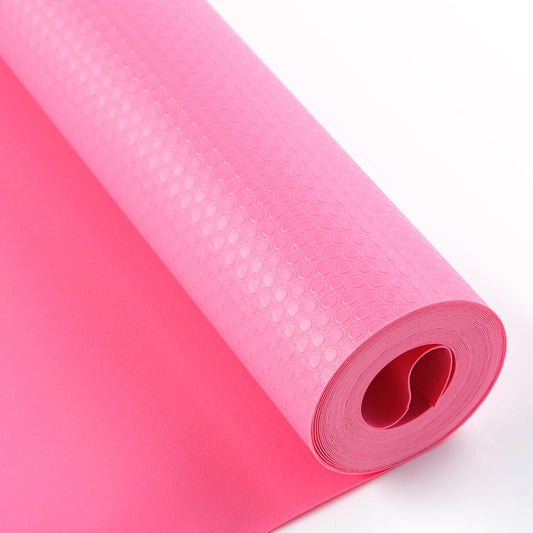Bloss Shelf Liners, Non Adhesive EVA Drawer Mat Liners Roll for Bathroom, Kitchen, Desks, Deco Shelves 17.7×59 inch-Pink
