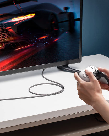 Anker HDMI 2.1 Cable 8K@60Hz, 6.6FT Ultra High Speed 4K@120Hz 48Gbps Ultra HD, HDMI Cable Support Dynamic HDR,eARC,Dolby Atmos,Compatible with PlayStation 5,Xbox Series X,Samsung TVs