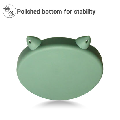 Bifeaw Slow Feeder Cat Bowl, Easy to Clean Silicone Bowl, Ideal for Dry and Wet Food (Green and Blue)