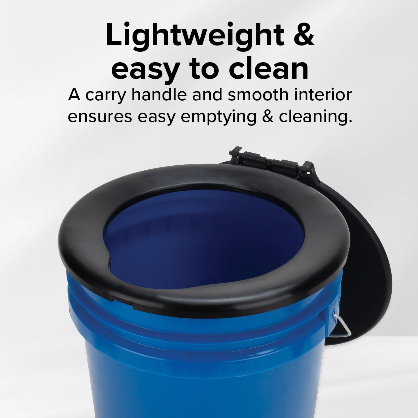 Camco Portable Toilet Bucket - Features 3 Bag Liners for Easy Clean Up & Attached Carry Handle - Includes Seat and Lid Attachment (41549)