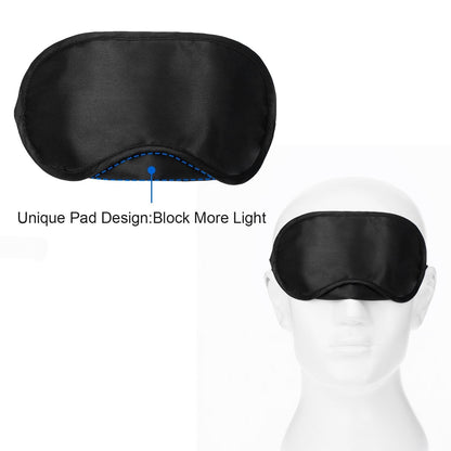 Hicarer 15 Pack Eye Mask Sleeping Blindfold Soft Eye Shade Cover with Nose Pad and Adjustable strap for Travel Sleep, Black