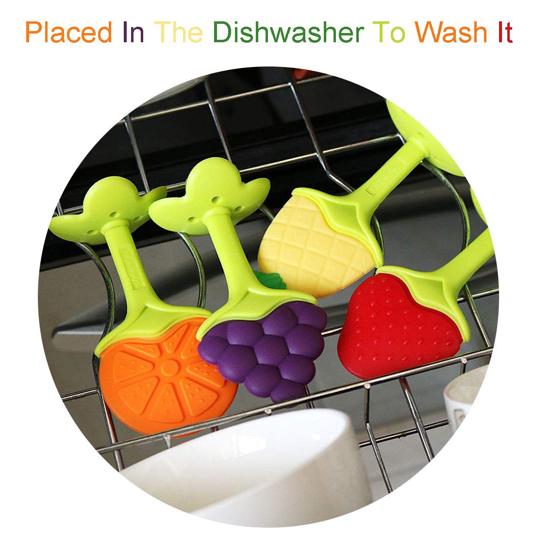 Baby Teething Toys 6 Packs BPA Free Silicone Baby Teethers, Freezer Safe Organic Infant Teething Toys Soft & Textured for Natural Brain Development