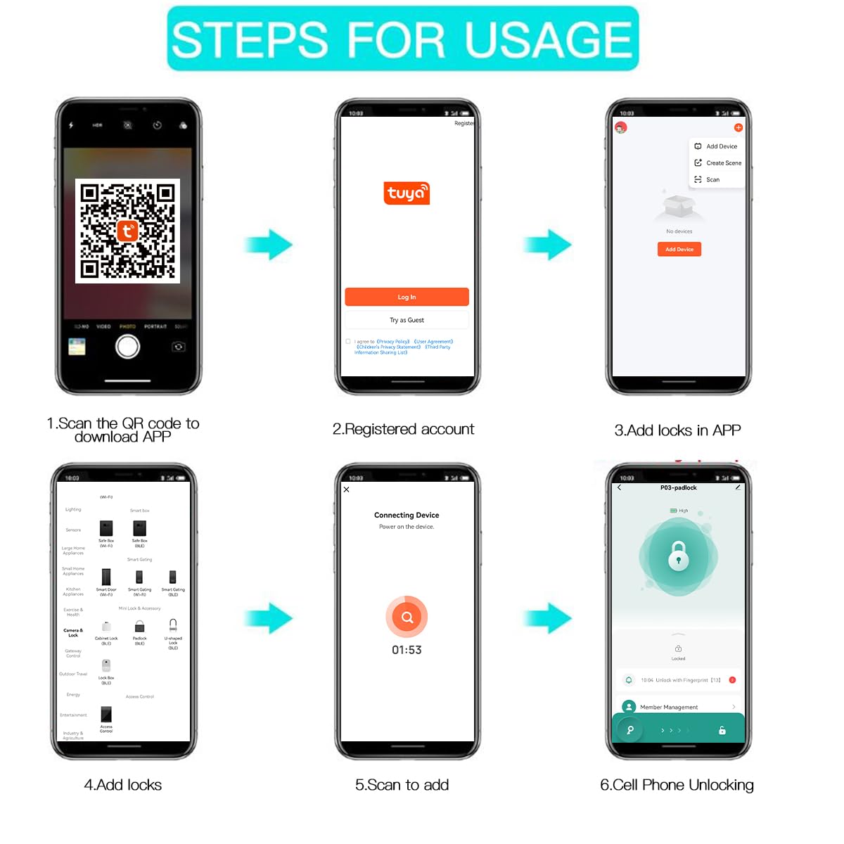 AICase Fingerprint Padlock Waterproof, Lock Smart Padlock, Anti-Theft Keyless Biometric Lock IP67 Outdoor/Indoor Lock Suitable for Luggage, Suitcase, Backpack, Bike, School Locker, Gym Locker Lock