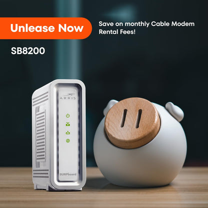 ARRIS (SB8200) - Cable Modem - Fast DOCSIS 3.1 32x8 Gigabit Cable Modem , Approved for Comcast Xfinity, Cox, Charter Spectrum, & more | 1 Gbps Max Internet Speed, 4 OFDM Channels - (No Built-in Wifi)