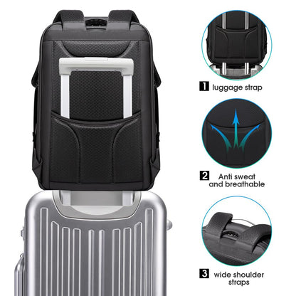 BANGE Men's Anti-Theft Backpack,Waterproof Fashion Travel Backpacks,High Tech Backpack with USB3.0 Charging Port,Business Laptop Backpack Fits 17.3 Inch Notebook…