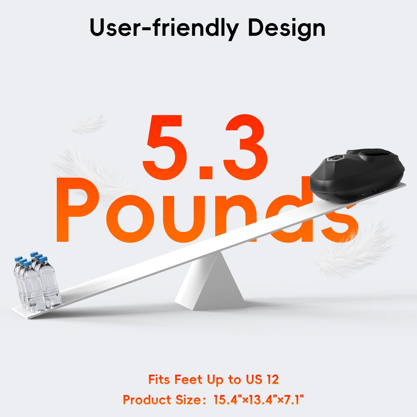 Howdy Shiatsu Foot Massager Machine with Heat, Compression & Remote - Deep Kneading, 3 Intensity Levels, Gifts for Women/Mom/Dad - Fits Size 12, Removable Washable Covers & Portable Storage Bag