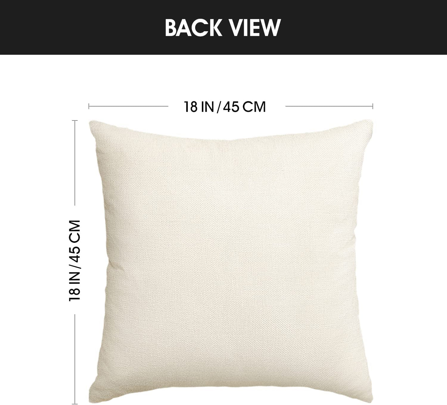 AVOIN colorlife Halloween Hey Boo Cute Ghost Spooky Throw Pillow Covers, 18 x 18 Inch Horror Scary Cushion Case for Sofa Couch Set of 4, Black