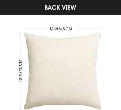 AVOIN colorlife Halloween Hey Boo Cute Ghost Spooky Throw Pillow Covers, 18 x 18 Inch Horror Scary Cushion Case for Sofa Couch Set of 4, Black