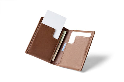 Bellroy Slim Sleeve, slim leather wallet (Max. 8 cards and bills) - Hazelnut