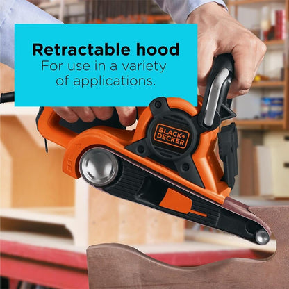 BLACK+DECKER Belt Sander with Dust Bag, 7-Amp, 3-Inch by 21-Inch (DS321)