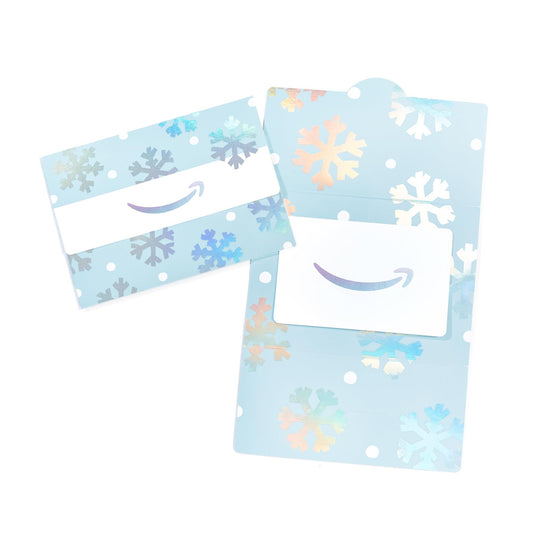 Amazon Physical Gift Card in Mini Envelope - Glistening Snowflakes | Christmas, Hanukkah, Winter