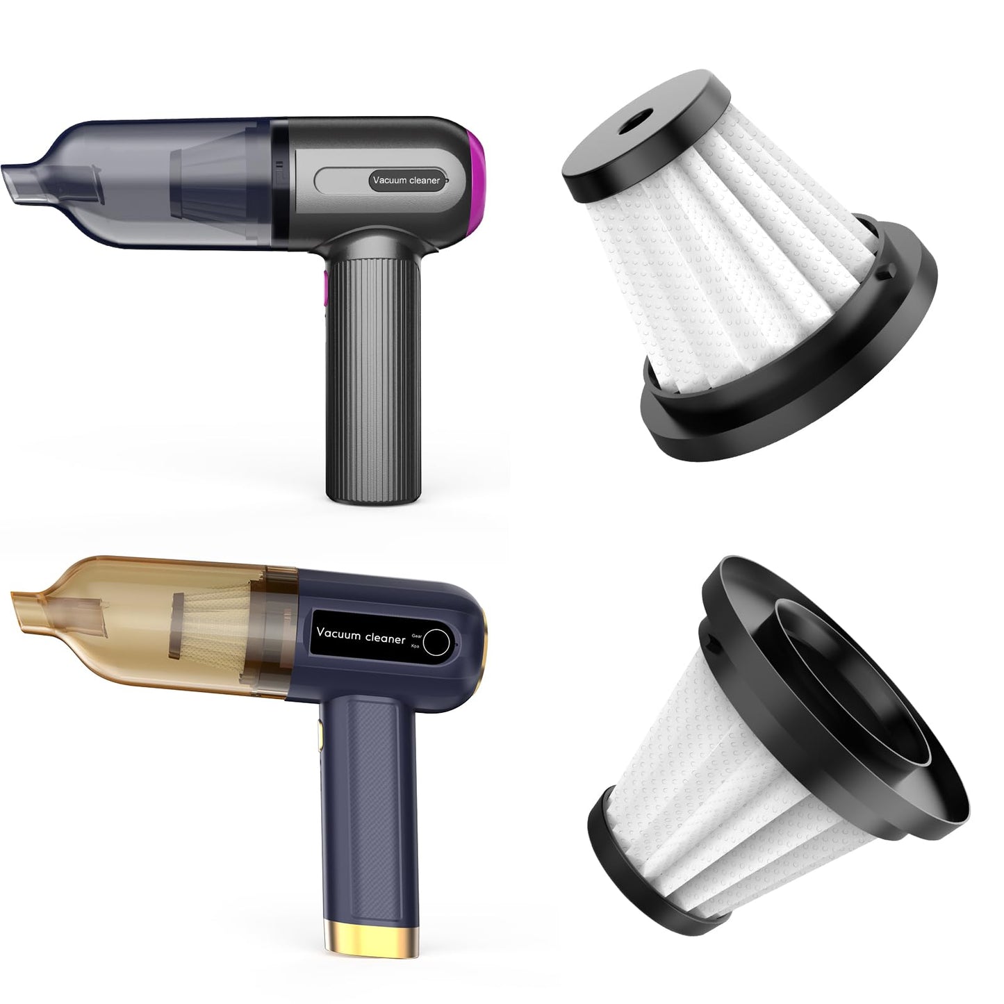 Hayousui Reusable Replacment HEPA Filters: 2 Pack Handheld Vacuum Cleaner Dust Collector Mini Filter Hepa Filtration for KVC07/KVC09 Keyboard Vac Kits