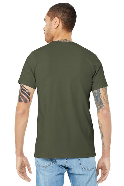 Bella Canvas Unisex Jersey Short-Sleeve Crewneck T-Shirt, Large, Army