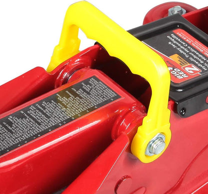 BIG RED T82001S Torin Hydraulic Trolley Service/Floor Jack Combo with 2 Jack Stands and Blow Mold Carrying Storage Case, 2 Ton (4,000 lb) Capacity, Red