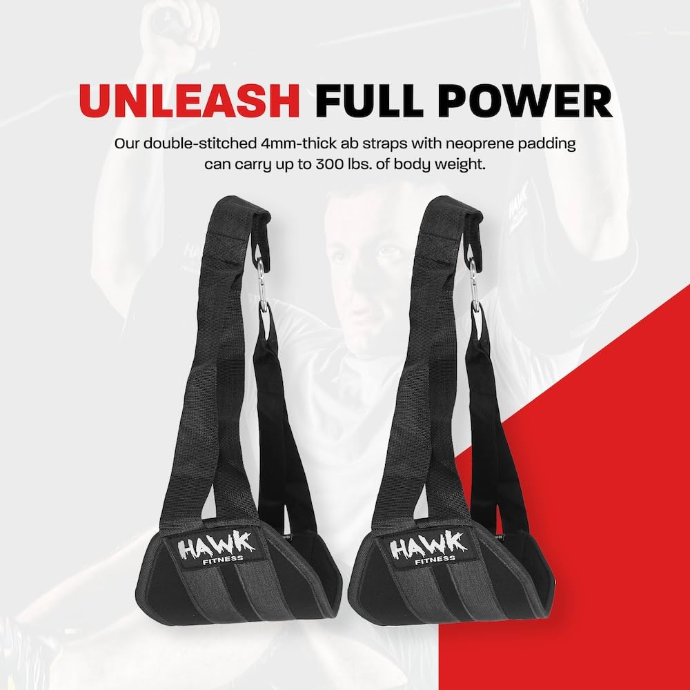 Hawk Sports Black - Lifting Straps Gym - Pull Up Bar Accessories