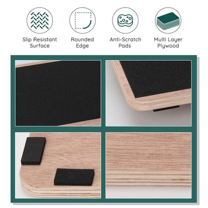 360 Degree Rotation Balance Board Wobble Board Anti-Slip Balance Boards for Adults Wooden Rocker Board Balance Board for Physical Therapy Standing Desk Core Strength