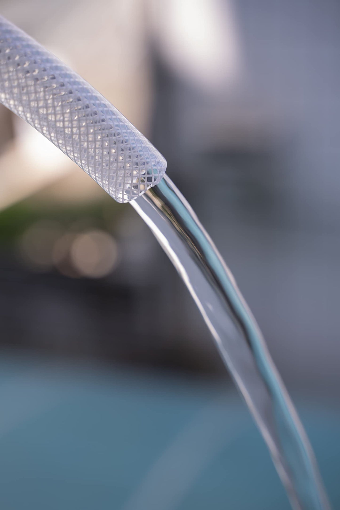 3/4" ID x 1" OD - 10 Ft High Pressure Braided Clear PVC Tubing Flexible Vinyl Tube, Heavy Duty Reinforced PVC Hose Tubing, BPA Free and Non Toxic