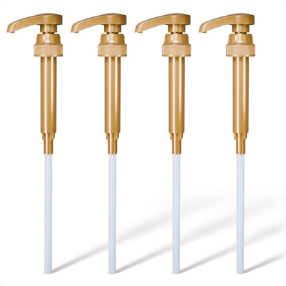4 Pcs Coffee Syrup Pump Dispenser - Works as Skinny and Torani Syrup Pump - Precise Dispensing & Lockable Design, Fits Various 25.4 oz Bottles, Easy to Use & Clean, Ideal for Liquid & Pastes