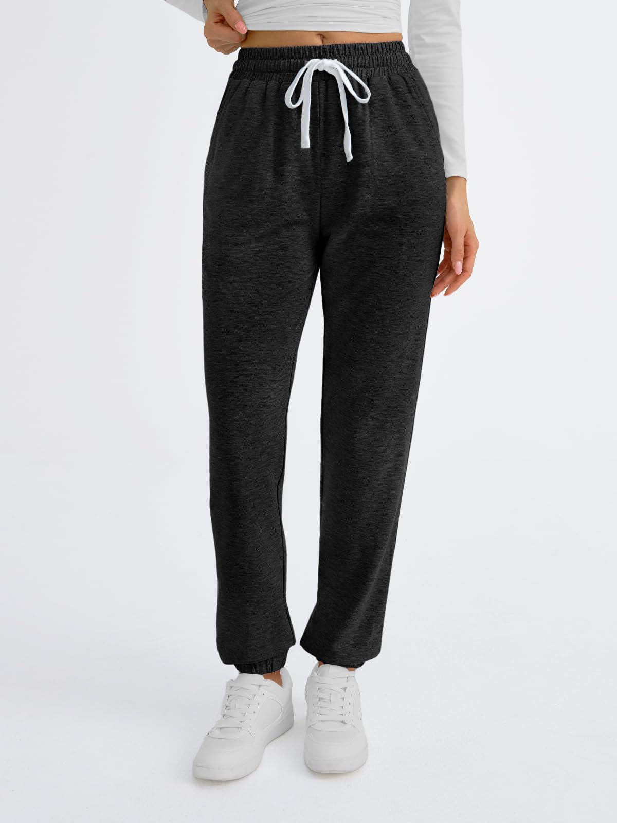 AUTOMET Sweatpants Women Lounge Pajama Travel Pants Work Pants Joggers Fall Clothes Winter Business Casual Outfits 2025 Black XL