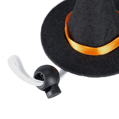 BinaryABC Halloween Pet Costume,Halloween Pet Hat Witch hat,Cat Puppy Dog Halloween Party Costume Accessories,3.5cm,2Pcs