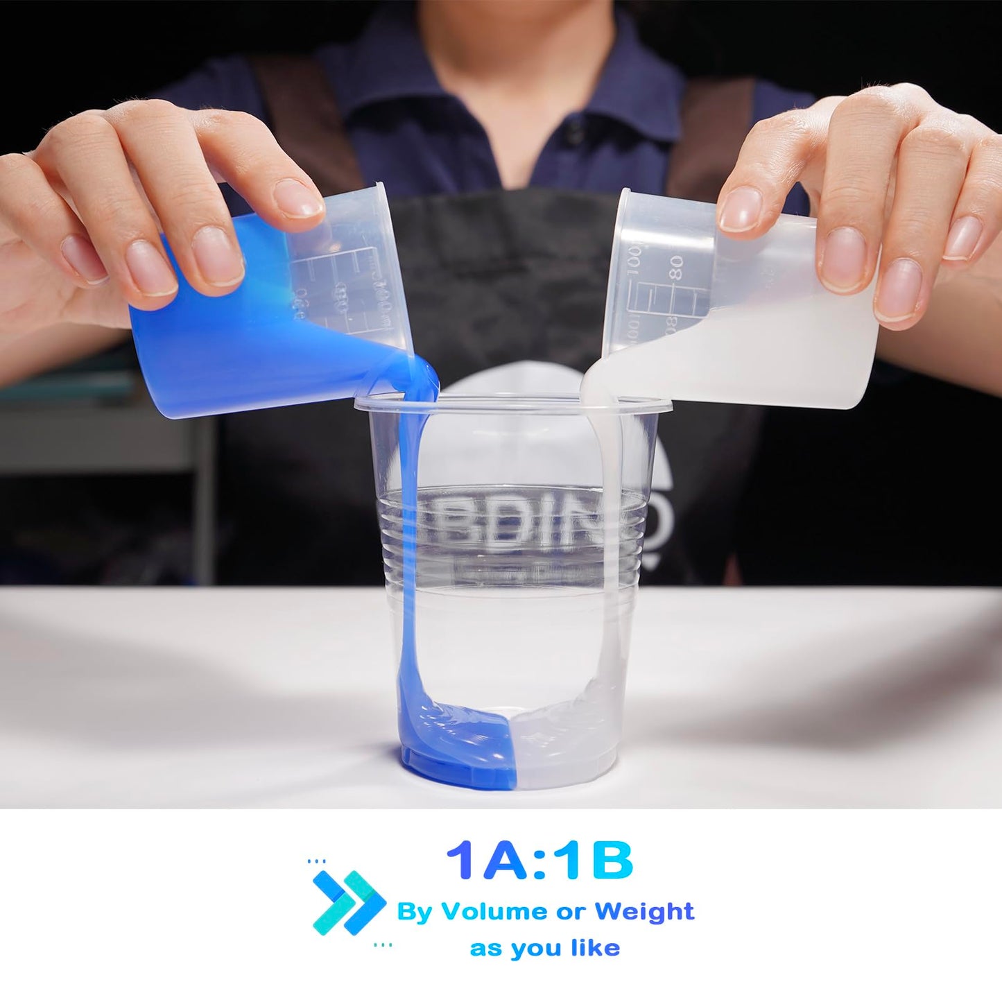 BBDINO Silicone Mold Making Kit, Liquid Silicone for Molds Making 30A Sapphire Blue, High Strength Silicon Rubber 4.4 lbs, 1:1 by Volume Ideal for Mold Casting of Resin/Jewelry/Candle/Concrete/Plaster