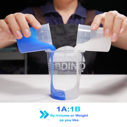 BBDINO Silicone Mold Making Kit, Liquid Silicone for Molds Making 30A Sapphire Blue, High Strength Silicon Rubber 4.4 lbs, 1:1 by Volume Ideal for Mold Casting of Resin/Jewelry/Candle/Concrete/Plaster