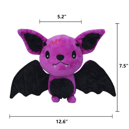 Blnboimrun Halloween Dog Toys for Aggressive Chewers, Squeaky Plush Bat with Crinkle Paper, Durable Interactive Chew Toys for Small, Medium & Large Dogs, Indoor Outdoor Play Pet Gift