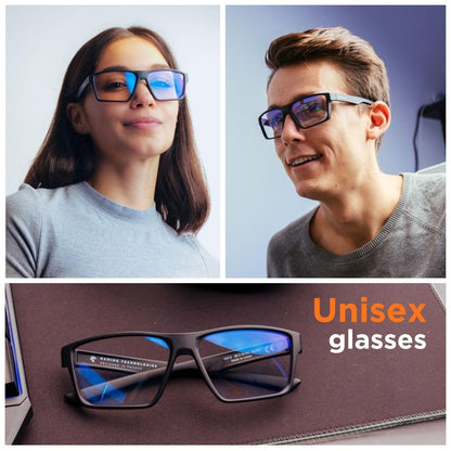 Horus X - Gaming Glasses | Blue Light Blocking Computer Screen Glasses | Anti Fatigue & Eyestrain for Men and Women | Clear
