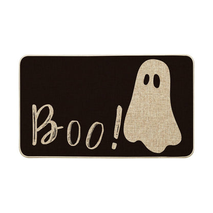 Artoid Mode Ghost Boo Decorative Doormat, Seasonal Fall Halloween Holiday Low-Profile Floor Mat Switch Mat for Indoor Outdoor 17 x 29 Inch