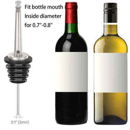 Axe Sickle 2 Pcs Stainless Steel Speed Pour Spouts, Olive Oil Dispenser Spout for 3/4" Bottle Mouth, Flip Top