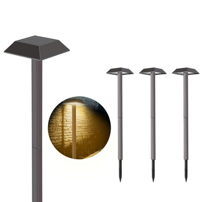 Bobcat Solar Landscape Pathway Lights Super Bright with 2-in-1 Warm White and Daylight Modes, Solar Lights for Outdoor Path, Sidewalk, Driveway, or Walk Way, Dark Brown(4 Pack)