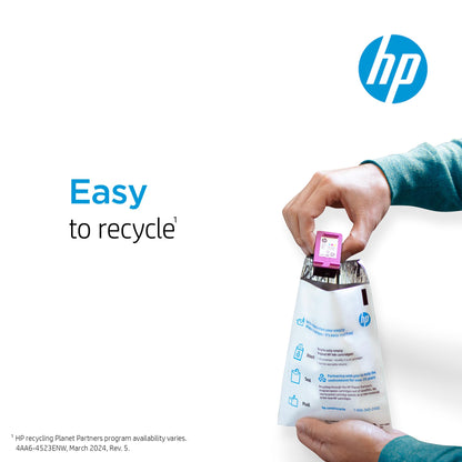 HP 63 Black, Tri-Color Ink Cartridge for HP Printers (2-pack), Works with DeskJet 1112, 2130, 3630 Series; ENVY 4510, 4520; OfficeJet 3830, 4650, 5200, Eligible for Instant Ink, L0R46AN