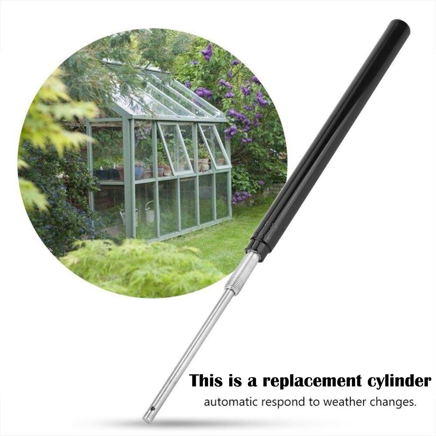 2PCS Auto Roof Vent Opener Automatic Greenhouse Window Opener for Ventilation Solar Heat Sensitive Auto Vent Kit Agriculture Gardening Tools Automatic Greenhouses Supplies (Single Spring Lifts 15 Lbs)